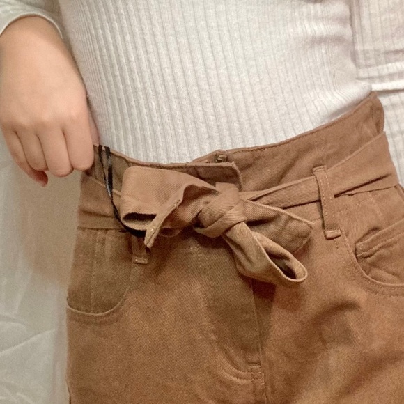 Tan Trousers with Belt - Picture 2 of 4